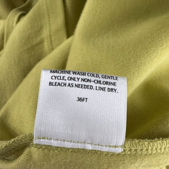 Eileen Fisher T-Shirt 2X Short Sleeve Yellow Green Cotton Solid NWT TP-3396 - Picture 9 of 9